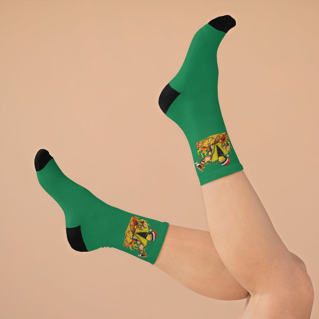 Scorpion X-mas (Green) Socks