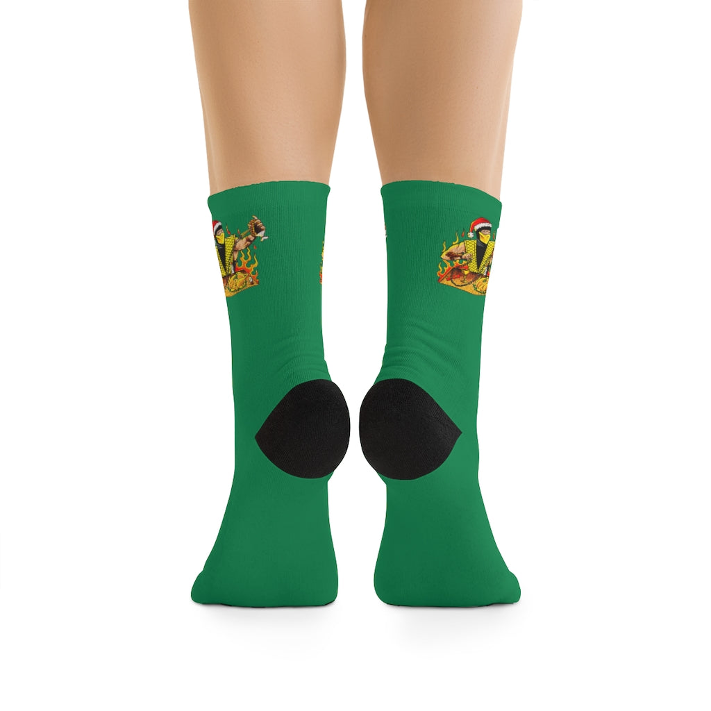 Scorpion X-mas (Green) Socks